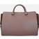 Burberry Banwell Medium Leather Check Canvas Satchel - Grey