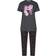 Yours Feeling Lucky Slogan Wide Leg Pyjama Set - Grey