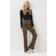 LTS Leopard Print Flared Leggings - Brown