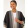 Roman Longline Knit Poncho For Women Autumn Winter - Black