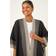 Roman Longline Knit Poncho For Women Autumn Winter - Black