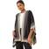 Roman Longline Knit Poncho For Women Autumn Winter - Black
