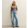 New Look Petite Adalae Wide Leg Jeans - Light Blue