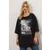 Yours Floral Feeling Oversized T-Shirt - Black