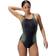 Speedo Digital Printed Medalist Swimsuit - Black