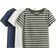 H&M T-shirts 3-Pack - Dark Blue/White Striped (0544290075)