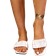 Shein New Pleated Ruffle Square Toe Flip Flops - White