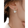 Shein 1pair Fashionable Crossed Labradorite & Rhinestone Decor Stud Earrings Suitable For Women's Daily Wear