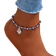 Shein 1pc Minimalist Vintage Turkish Evil Eye Anklet With Rhinestones