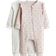 H&M Baby 2-Pak Mønstret Natdragt Bomuld - Hvid/Lys Rosa