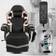 Costway Grey Electric Massage Gaming Chair- Black