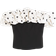 River Island Polka Dot Ruffle Bardot Top - Black