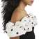 River Island Polka Dot Ruffle Bardot Top - Black