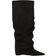 Nelly Svart Folded Shaft Boot