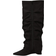 Nelly Svart Folded Shaft Boot