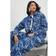 Warehouse Tony Oversized Printed Denim Shirt - Mid Blue
