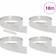 vidaXL Trädgårdsgräskant 4 pcs Silver 450 x 15 cm Rostfritt Stål