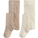 H&M Rib-knit Tights 2-pack - Beige/Light Beige (1235965001)