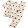 Shein Tween Girls Pajama Set Apricot Butterfly Pattern - Black