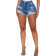 Fashion Nova Just My Type Ripped Stretch Denim Shorts - Medium Wash