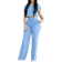 Shein 2pcs/Set Women's Casual Elegant Solid Color Outfit With Pockets