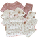 Shein Baby Girl Cute Cartoon Bear Floral Print Ruffle Trim Round Neck Short Sleeve Pajamas Set