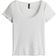 H&M Lace-Trimmed Pointelle T-shirt - Light Grey Marl