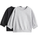 H&M Cotton Sweatshirts 2-pack - Black/Light Grey Marl (0764758041)