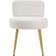 Shein Living And Home 1 Piece Faux Fur Cozy Vanity Stool With Metal Legs Cream Lounge Chair 60cm
