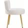 Shein Living And Home 1 Piece Faux Fur Cozy Vanity Stool With Metal Legs Cream Lounge Chair 60cm