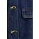 H&M Collarless Denim Jacket - Dark Denim Blue