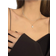 Shein 1Pc New Women's Pearl Necklace Kpop Gold Bead Pendant Necklace Goth Double Layer Chain Choke Loop Women's Daily Fashion Party Jewelry Gift