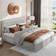 ClassicLiving Mobus Upholstered Ottoman Light Grey 180x200cm