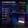 X-Rocker Carbon-tek Gaming Desk with Wireless Charging and Neo Fiber LED Lights- GreyBlue, 1235x533x755mm