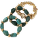 Shein 3pcs Set Vintage Boho Chunky Thick Multi-Layer Brown Acrylic Beaded Bracelets For Women