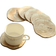 Shein Stylish & Durable Fake Wood Grain Coaster 10cm 6pcs