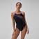 Speedo Medley Logo Medalist Swimsuit - Black Peach