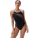 Speedo Medley Logo Medalist Swimsuit - Black Peach