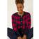 Roman Check Buttoned Cardigan - Red