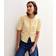 New Look Button Through Short Sleeve Cardigan - Yellow