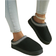Shein Unisex Casual Comfy Solid Color Slippers - Black
