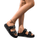 Shein Discounted Export Surplus Cool Design Fashionable Strap Buckle Casual Beach Sandals - Black