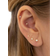 Shein 6pcs/Set Gold Titanium Steel Curved Barbell CZ
