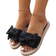 Shein Women's Bowknot Decor Slide Sandals - Black