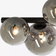 Aneta Molekyl Black/Smoke Grey Ceiling Flush Light 58cm