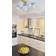 Aneta Moklekyl Matt Brass/White Loftplafond 58cm