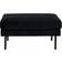 Venture Home Zoom Velvet Black Pouffe 47cm