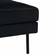 Venture Home Zoom Velvet Black Pouffe 47cm