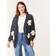 Blue Vanilla Navy Daisy Large Flower Cardigan -