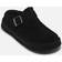 Clarks Solsbury Svarta Mules I Mocka - Svart